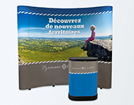 Kit salon 6m2 - stand parapluie papier + comptoir Kit salon 6m2 - stand parapluie papier + comptoir