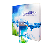 Kit salon 6m2 - stand parapluie tissu + borne Kit salon 6m2 - stand parapluie tissu + borne