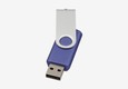 Clé USB ouverte bleue rotative twister