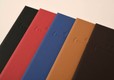 Porte addition cuir avec marquage - Couleurs : Noir, Chocolat, Camel, Rouge, Bleu
