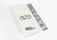 Dépliant papier texturé - 2 rainages décalés accordéon - A5 - 250g Design extra blanc