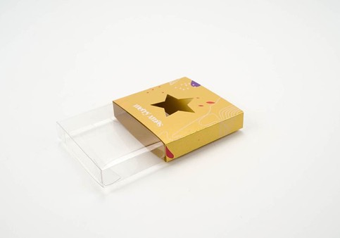 Packaging 12/20 Boîte à tiroir carré avec découpe flocon bijoux