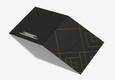 Dépliant finitions spéciales - Dorure à chaud vernis 3D - 1 pli central - 44,4x21 cm