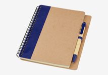 Goodies - bloc notes priestly bleu fermé stylo en biais