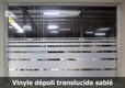Vinyle dépoli translucide sablé