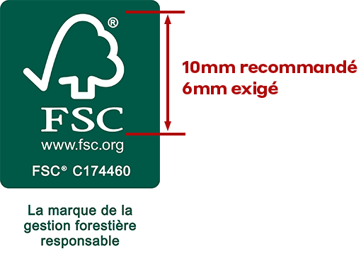 Label FSC® taille à respecter