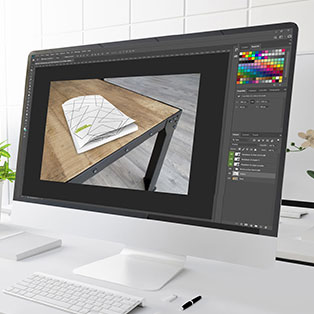 Mockup brochure dos carré collé