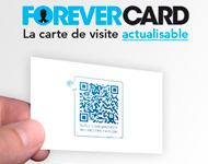 Impression de carte de visite ForeverCard. Impression de carte de visite ForeverCard. La carte de visite 2.0 avec un QRcode. Qualité garantie.