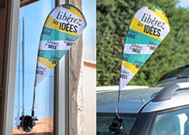 Mini drapeau avec ventouse Mini drapeau avec ventouse