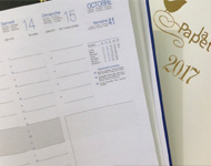 Agenda couverture rembordée Agenda couverture rembordée