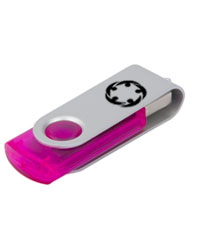 Clé USB rotative translucide 4Go